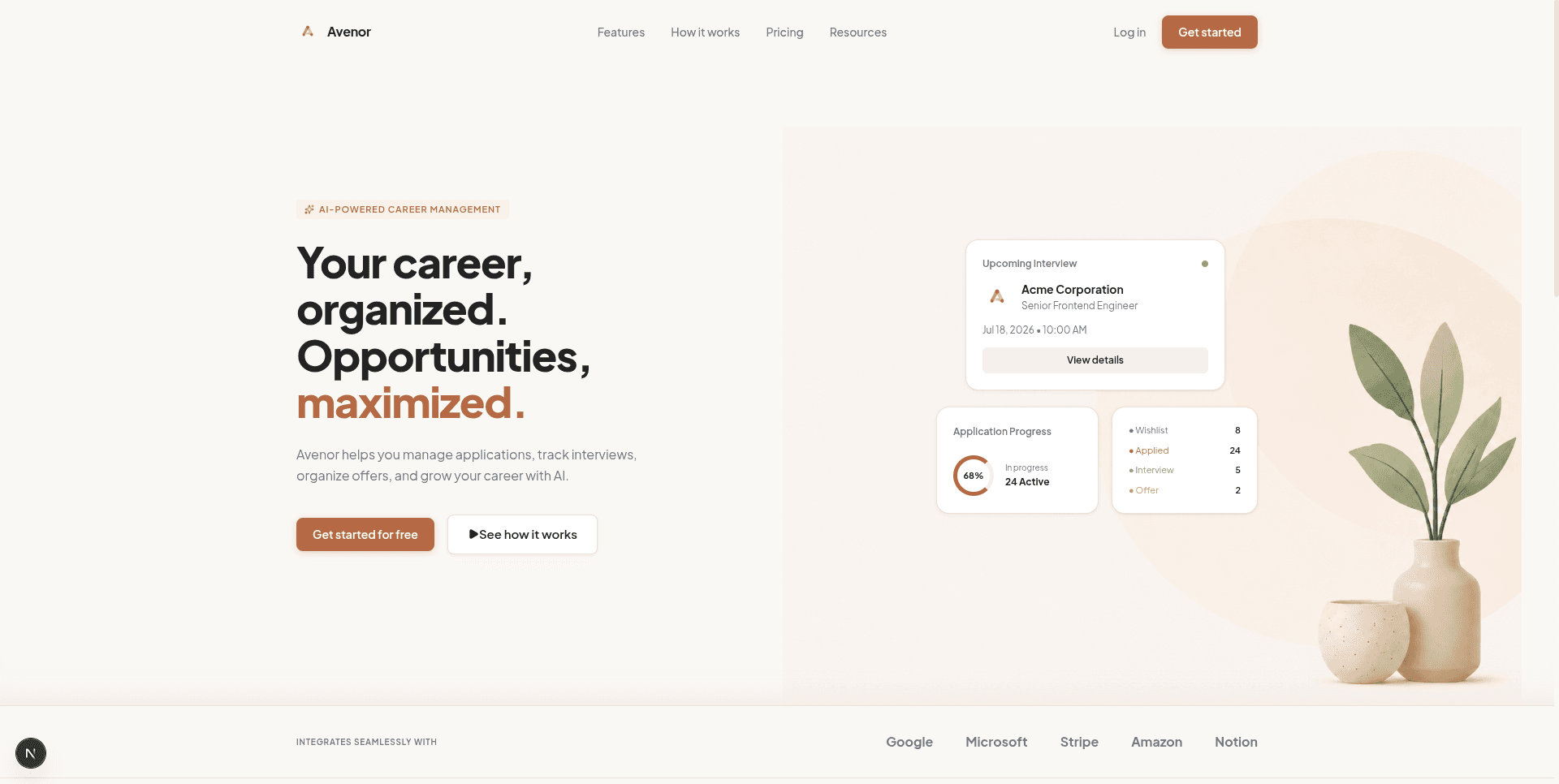 Avenor project screenshot